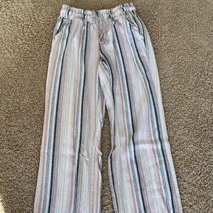 Stripped, pink and grey, Juniors M pants